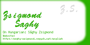 zsigmond saghy business card