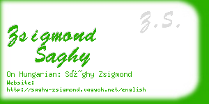 zsigmond saghy business card